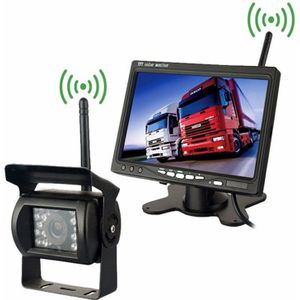 PZ607-W Wireless voertuig Truck back-up Camera en Monitor Infrarood Night Vision Rear View Camera met 7 inch HD Monitor voor RV Trailer