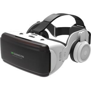 VR SHINECON G06E Virtual Reality 3D-videobril geschikt voor 4 7 inch - 6 1 inch smartphone met headset (wit)
