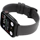 Voor Apple Watch Series 5 & 4 40mm / 3 & 2 & 1 38mm Cowhide Texture Leather Watchband(Grijs)