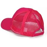 Zomer katoen mesh opening paardenstaart hoed zonnebrandcrme Baseballpet  specificatie: ?? (Rose Red)