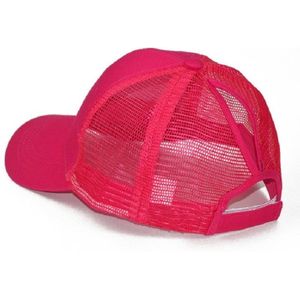 Zomer katoen mesh opening paardenstaart hoed zonnebrandcrme Baseballpet  specificatie: ?? (Rose Red)