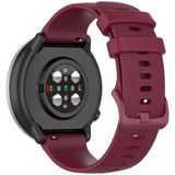 Voor Polar Ignite 20mm Small Plaid Texture Siliconen polsband watchband (Wine Red)