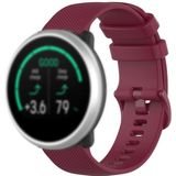 Voor Polar Ignite 20mm Small Plaid Texture Siliconen polsband watchband (Wine Red)