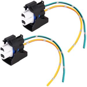 1 Paar Auto H11 Lamp Houder Basis Vrouwelijke Socket met kabel voor Ford