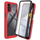 Voor Motorola Moto G22 / E32 Starry Sky Full Body Hybrid Shockproof Phone Case (Rood)