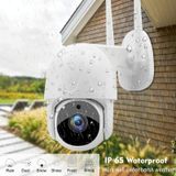 TUYA QX45 1080P Full HD IP65 Waterdichte 2.4G Draadloze IP-camera  ondersteuning Amazon Alexa & Google Home & Motion Detection & Two-Way Audio & Night Vision & TF-kaart