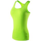 Tight Training Yoga Running Fitness Quick Dry Sports Vest (Kleur: Fluorescerend Groene Maat:L)