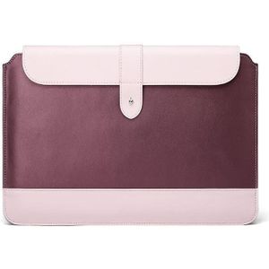 Horizontale Microfiber Kleur Matching Notebook Liner Tas  Stijl: Liner Bag (Wijnrood)  Toepasselijk Model: 14-15.4 inch