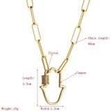 Koper Zircon Vergulde Real Gold Ketting Prachtige Sleutelbeen ketting (Hart)