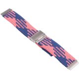 Nylon gevlochten metalen gesp-riem voor Galaxy horloge 4 20mm (z blauw roze)