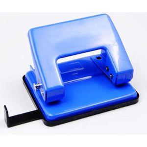 Portable Mini Office modeschool dubbele gat ponsen Machine handmatige Drilling(Blue)