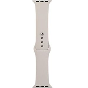 Voor Apple Watch Series 6 & SE & 5 & 4 40mm / 3 & 2 & 1 38mm Siliconen horloge vervangende band  lange sectie (mannen)(Rock Grey)