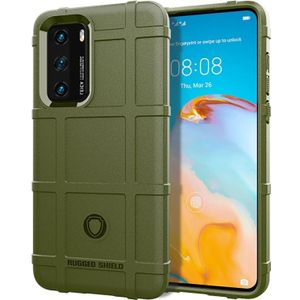 Voor Huawei P40 Pro Full Coverage Shockproof TPU Case (Army Green)