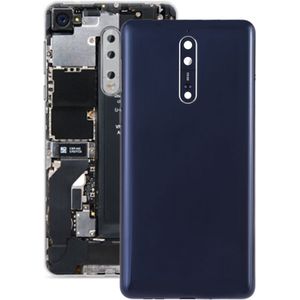 Batterij achtercover met camera lens & toetsen aan de zijkant voor Nokia 8 (blauw)