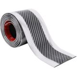 Universele Electroplate Carbon Fibre auto deurdrempel decoratie strip decoratieve sticker  grootte: 5CM x 2M (zilver)