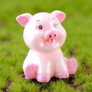 5 stuks Knorretje familie cartoon hars ambachten  stijl: Pink Pig