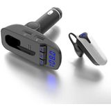 ER9 2 in 1 Hands-Free bellen auto Kit Wireless Bluetooth Headset Dual USB lader FM zender MP3-speler