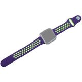 Voor Fitbit versa 3 tweekleurige siliconenvervangingsriem horlogeband (paars groen)
