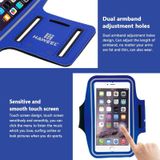 HAWEEL Sport Armband Case met oortelefoon gat & sleutel Pocket voor iPhone 6 Plus  Galaxy S6 / S5(Dark Blue)