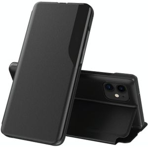 Voor OPPO Find X3 / Find X3 Pro Side Display Magnetische Schokbestendige Horizontale Flip Lederen Case met Houder (Zwart)