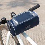 Outdoor sport fietstas voorstraal tas fiets kop tas grote capaciteit touchscreen waterdichte cilindrische rijzak  maat: 22cm x 12.5cm