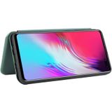 Voor Samsung Galaxy S10 5G Carbon Fiber Texture Magnetic Horizontal Flip TPU + PC + PU Leather Case met Rope & Card Slot(Groen)