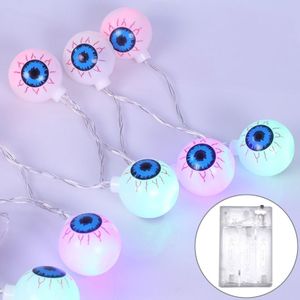 2.5m Ghost ogen ontwerpen kleurrijke lichte Halloween serie LED String licht  20 LEDs 3 x AA batterijen vak beheerd partij Props Fairy decoratie nachtlampje