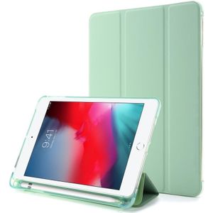 Voor iPad Mini (2019) Airbag Horizontale Flip Lederen Behuizing met drievoudige houder & penhouder(MintGroen)