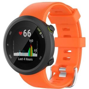 Voor Garmin Forerunner 45/Forerunner 45S Universele Twill Effen Kleur Siliconen Horlogeband (Oranje)