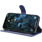 Voor iPhone 12 Pro Max 2 in 1 Solid Color Afneembare PU Lederen case met kaartslots & magnetische houder & fotolijst & portemonnee & riem(blauw)
