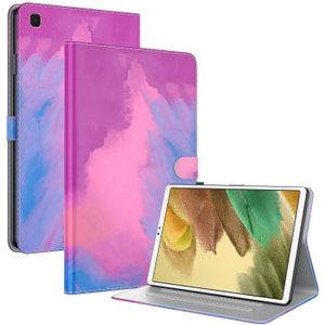 For Samsung Galaxy Tab A7 Lite 8.4 T220 / T225 Voltage Watercolor Pattern Skin Feel Magnetic Horizontal Flip PU Leather Case with Holder & Card Slots & Photo Frame(Purple Red)