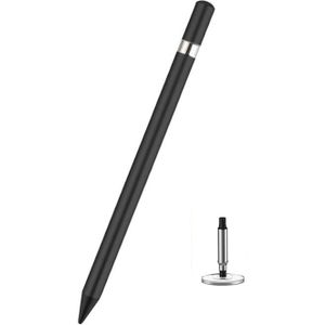 AT-26 2 in 1 mobiele telefoon touch screen capacitieve pen schrijven pen met 1 pen tip (zwart)