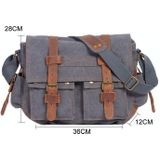 AUGUR 2138 Mannen Casual Canvas Schouder Messenger Crossby Bag (Grijs)