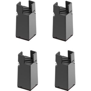 4 stks/set Verstelbare Meubels Verhoogde Voeten Pad  Maat: 100mm Hoog (Zwarte Clip Stoel Voet Voor 22-42mm)