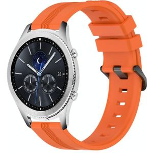 Voor Samsung Gear S3 Classic 22 mm concave gestreepte siliconen horlogeband