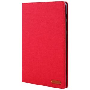 Voor Galaxy tab S6/T860/T865 doek Teature horizontale Flip PU lederen draagtas met houder & kaartsleuven & pen sleuf (rood)