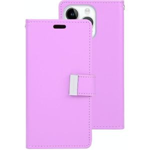 Voor iPhone 15 Pro GOOSPERY RICH DIARY Crazy Horse textuur lederen telefoonhoes