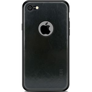 MOFI Shockproof PC + TPU + PU leder terug beschermhoes voor iPhone 8(Black)