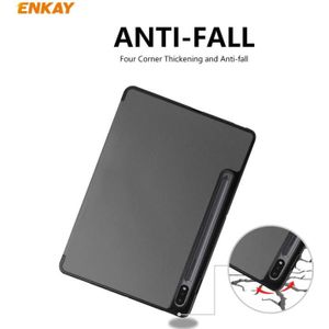 ENKAY ENK-8011 PU Leder + TPU Smart Case met pensleuf voor Samsung Galaxy Tab S7 11.0 T870 / T875(Grijs)