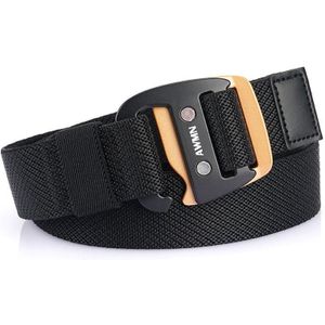 Awmn Men Casual geweven stretch Sport Hook Buckle Belt  lengte: 120 cm