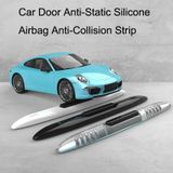 4 Stks Auto Deur Anti-Statische Siliconen Airbag Anti-Collision Strip  Kleur: Zwart