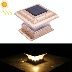 28 LM outdoor zonnekolom licht tuin villa hout stapel licht tuin landschap hek lamp (warm geel licht)