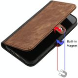 Voor Huawei Mate 10 Pro Side Buckle Double Fold Hand Strap Lederen Telefoon Case (Bruin)