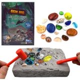 3 PCS Kleurrijke Edelsteen Archeologische Schat opgraving Speelgoed Creatieve DIY Puzzel Speelgoed