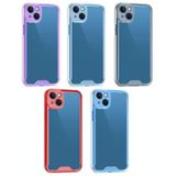 Voor iPhone 14 acryl + TPU duidelijke beschermende telefoonhoes (transparant zwart)