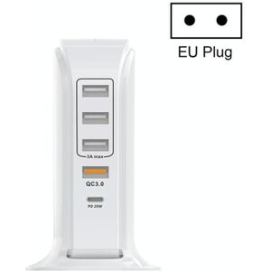 PD-36W PD3.0 + QC3.0 4-poorts USB mobiele telefoon opladen Sailboat Multi Port Charger  EU-plug