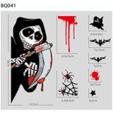 3 sets Halloween decoratie stickers pompoen lamp spider ghost elektrostatische stickers  stijl: BQ41-42-43-44-47-48