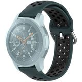 Voor Huawei Watch GT2 / Honor Magic Watch 2 46mm Universal Sports Two-tone Siliconen vervangende polsband (Olive Green+Black)