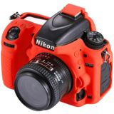 PULUZ zachte siliconen beschermhoes voor Nikon D750 (rood)