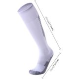 Een paar Adult anti-Skid over knie dikke zweet-absorberende hoge knie sokken (wit)